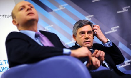 Byrne during his time as chief secretary to the Treasury with the then prime minister, Gordon Brown, 2009.