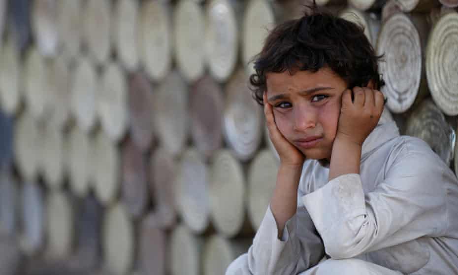 A young boy at a camp in Sana’a for people displaced by the conflict in Yemen