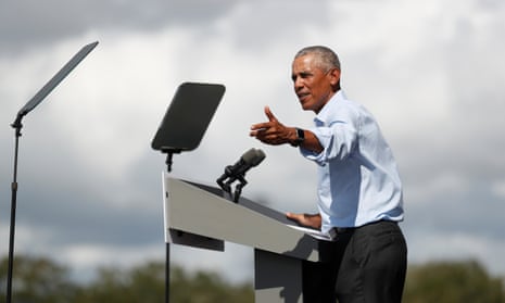Barack Obama in Orlando, Florida, on 27 October.