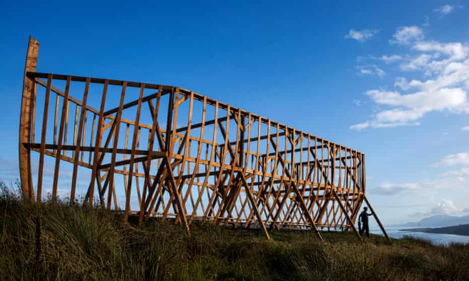 David Blair and the ark sculpture