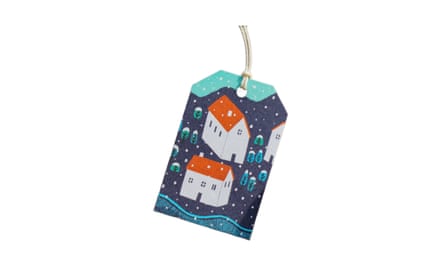6 Snowy Scene Christmas Gift Tags