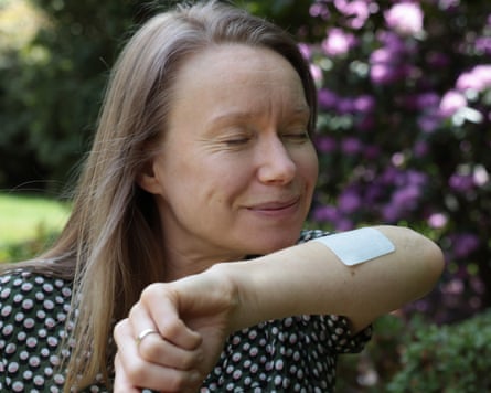Jane Hoskyn is trying out anti-hay fever products in Southampton
