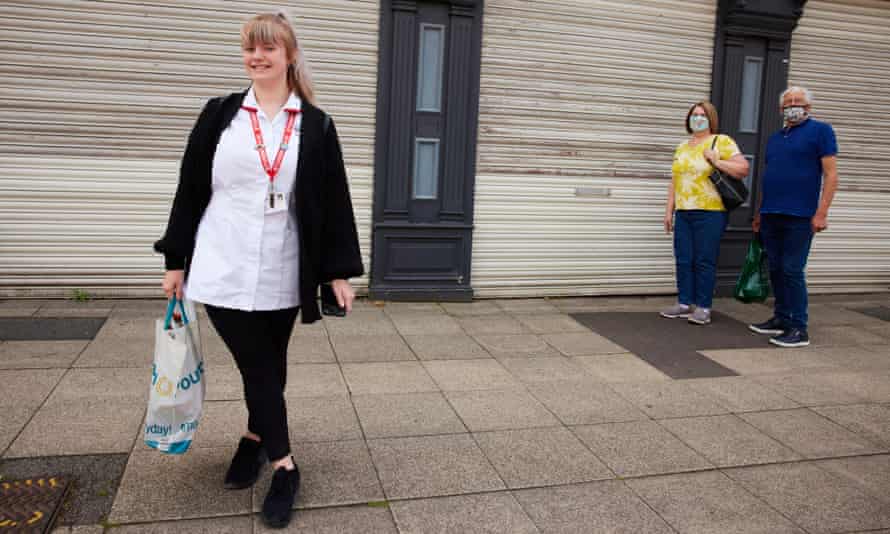 Student nurse Grace Kenney in Ashton-under-Lyne.