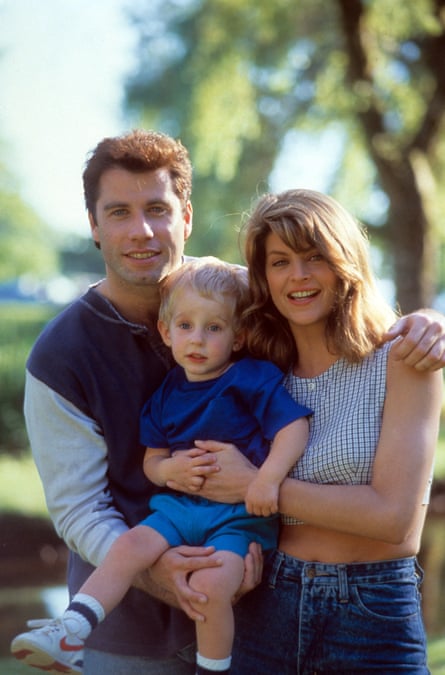 John Travolta and Kirstie Alley in Look Who’s Talking, 1989, plus toddler who was voiced by Bruce Willis.