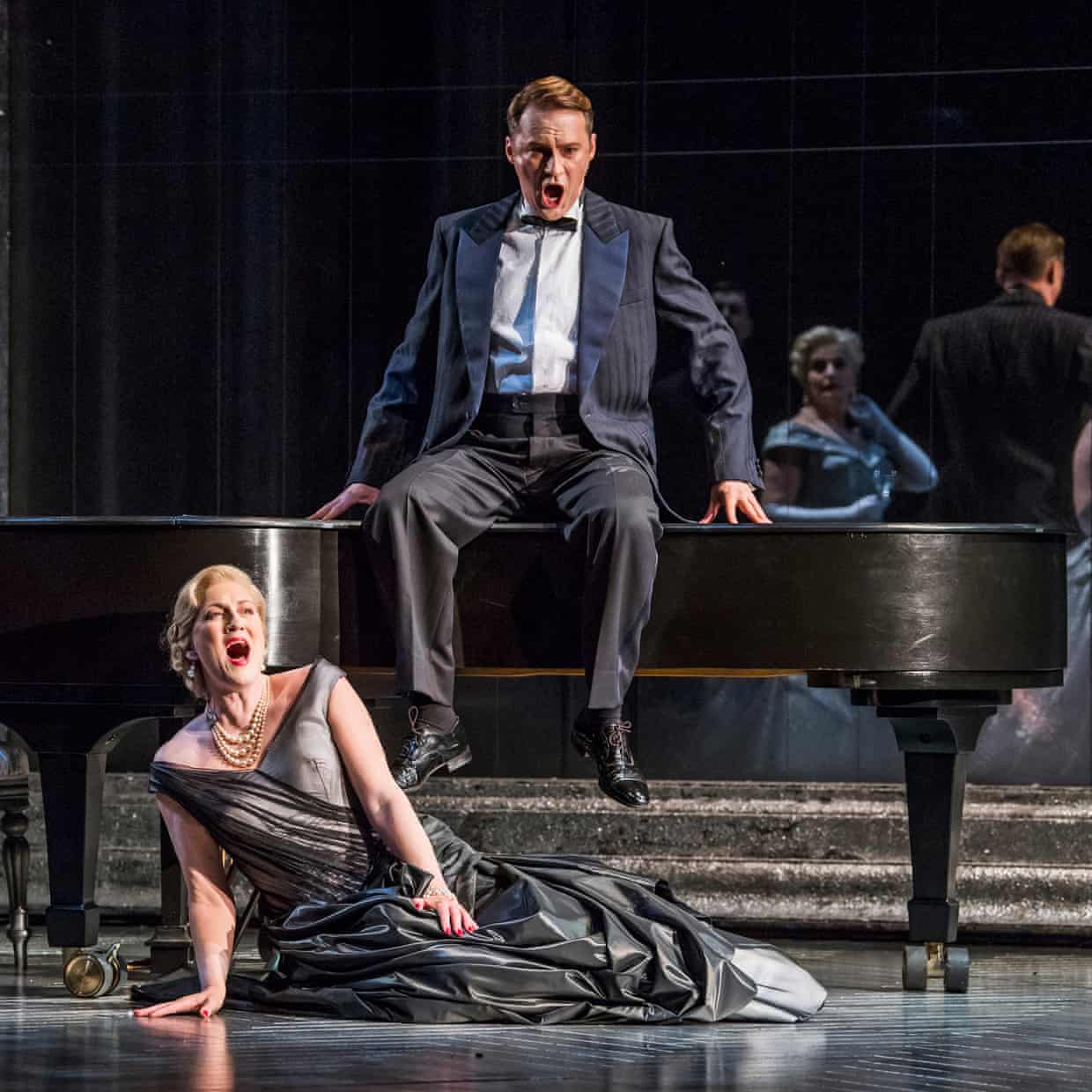 Edgaras Montvidas as Anatol and Emma Bell as Vanessa in Vanessa by Samuel Barber at Glyndebourne. Directed by Keith Warner.