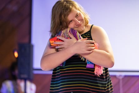 a person holding a blanket