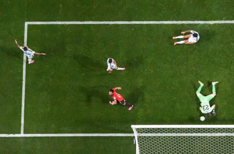 Egypt’s Mostafa Zico celebrates scoring their second goal.