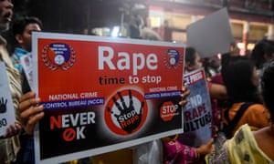 Demonstrators in Kolkata protesting against sexual assaults on women, 4 December 2019.