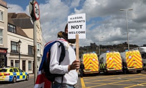 A protester during Saturday’s demonstration.
