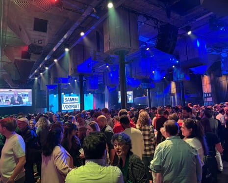 Election night party at GreenLeft-PvdA alliance’s event in Rotterdam.