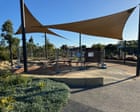 Sydney playground at centre of asbestos mulch scandal closed again after timber found ‘bleeding black tar-like substance’