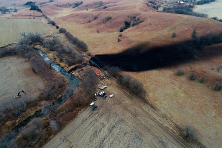 an aerial view of land