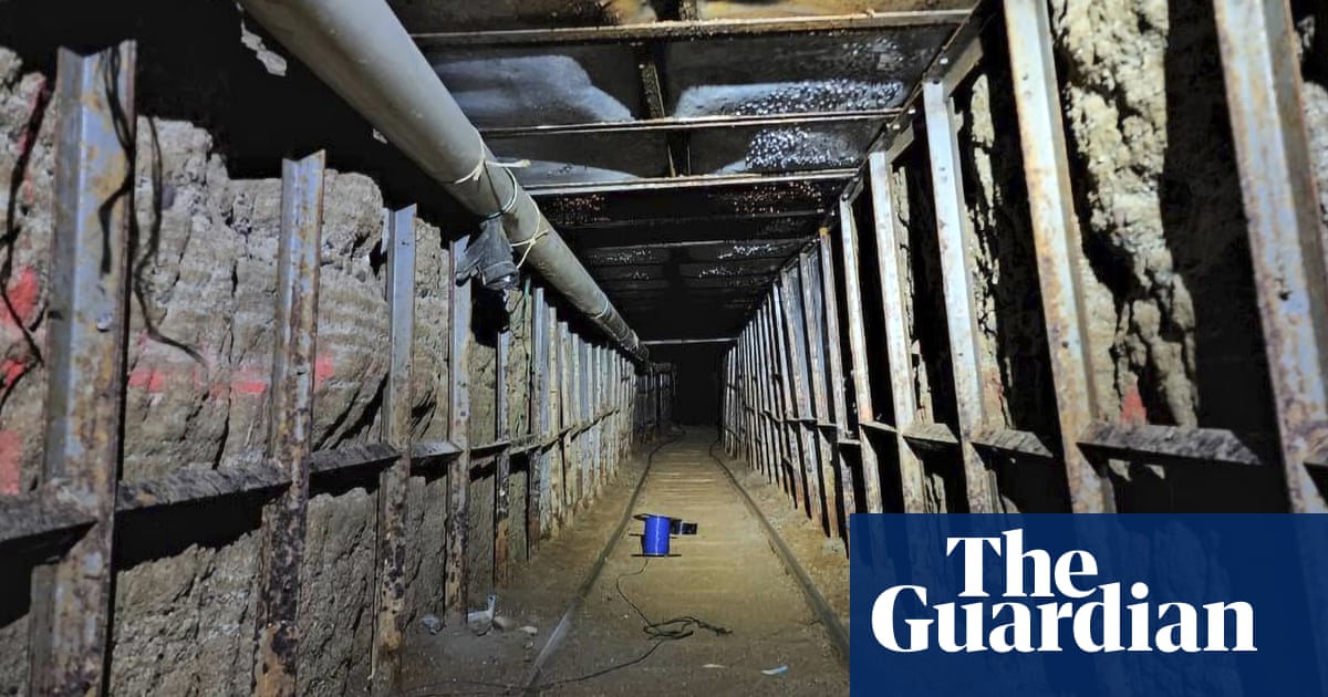 Drug smuggling tunnel with rail system uncovered on US-Mexico border