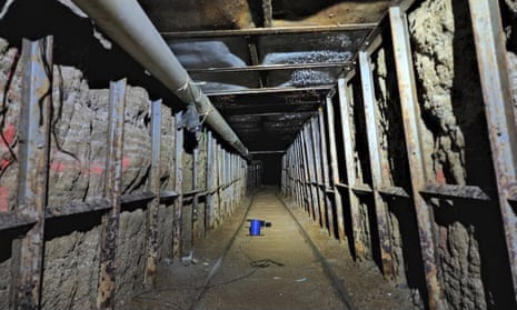 Drug smuggling tunnel with rail system uncovered on US-Mexico border | US news | The Guardian