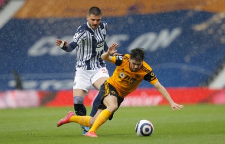 Vitinha in action for Wolves against West Brom.