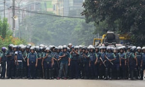 Police in Dhaka.