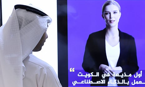 ‘Artificial intelligence' anchor Fedha appears on the twitter account of Kuwait News service