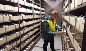 Dr Sally Norton in the Australian Grains Genebank freezer
