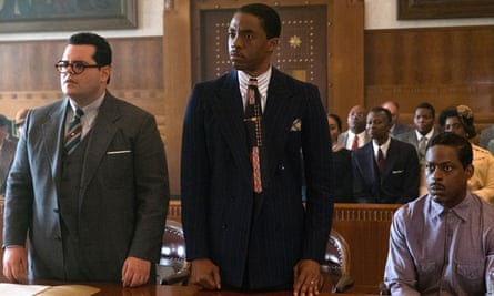 Chadwick Boseman, center, stars as Thurgood Marshall.