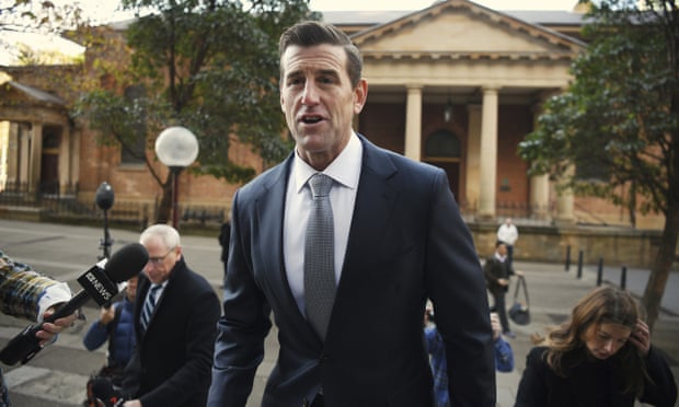 Ben Roberts-Smith arrives at the Federal Court.
