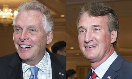 Virginia gubernatorial candidates Democrat Terry McAuliffe left, and Republican Glenn Youngkin.