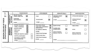 A Tactical Response Report from the Chicago police department.