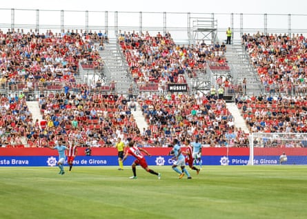Girona hosting Manchester City in a 2017 friendly.