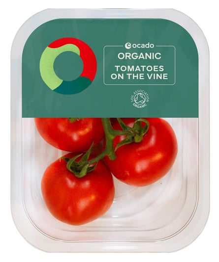 Ocado Organic tomatoes on the Vine