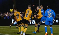 Filip Helander scores with a header to give Rangers a 0-1 lead against Annan Athletic