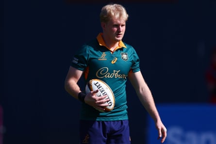 Tom Lynagh during an Australia Wallabies training session