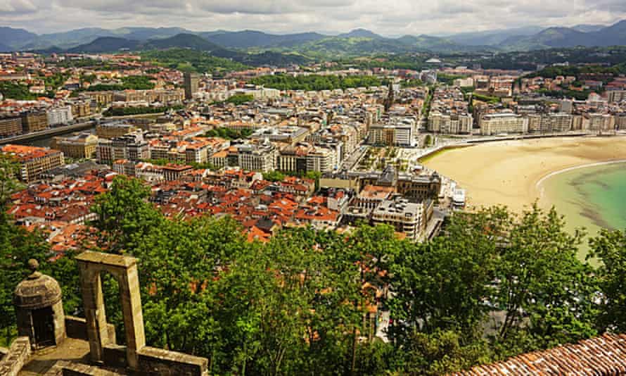 View of San Sebastian from Monte Urgull.
