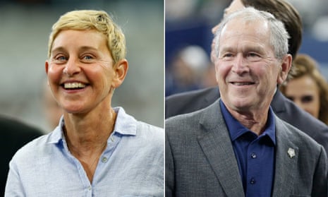 Ellen DeGeneres and George W Bush: an unlikely alliance.