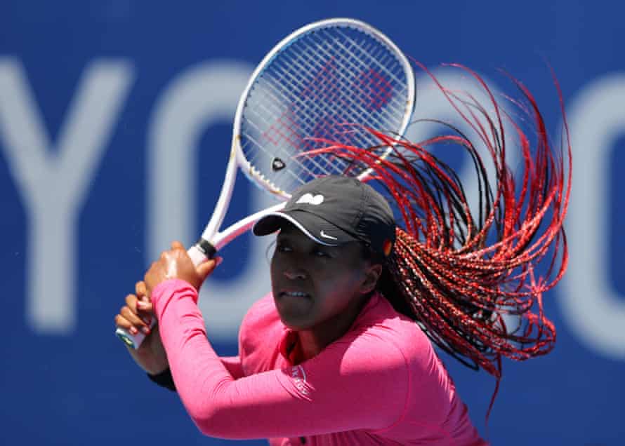 Naomi Osaka in practice on Thursday.
