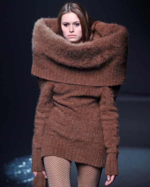 A model wears a creation from Maison Martin Margiela’s autumn/winter 2008 collection