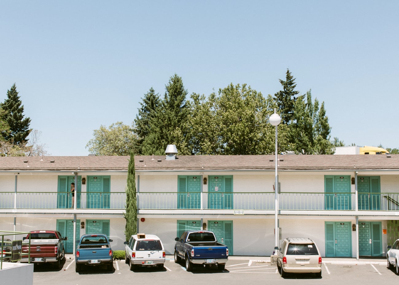Medford, Oregon, hotel that houses refugees from the Alameda fire.