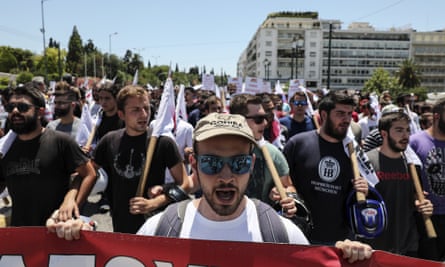 An anti-austerity rally in Athens