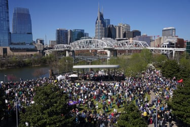 Nashville, TennesseeThousands gather near the city’s downtown.