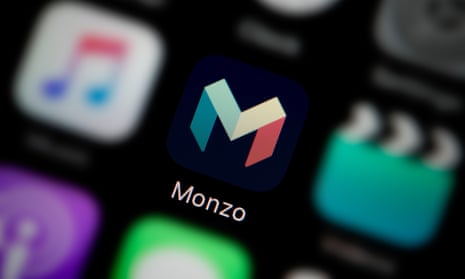 Monzo app on a smartphone