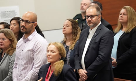 Family members of victims of the Parkland shooting in the courtroom in Fort Lauderdale, Florida on Wednesday.