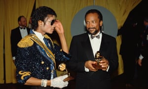 Michael Jackson and Quincy Jones at the 1984 Grammy Awards.