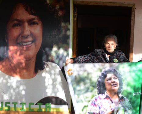 Maria Austra Berta Flores, mother of murdered environmentalist activist Berta Caceres, in La Esperanza on the first anniversary of her demise