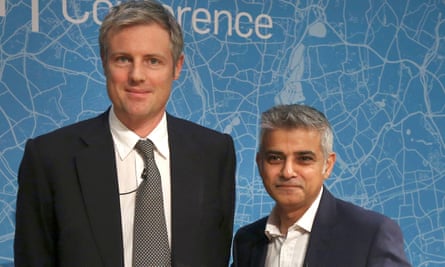 Zac Goldsmith and Sadiq Khan at the London Conference in November 2015.