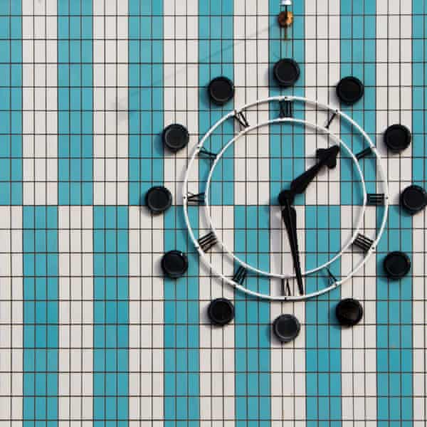 The Adams House Clock, Harlow, Essex. John Graham was the architect in charge of the building, completed c1956.