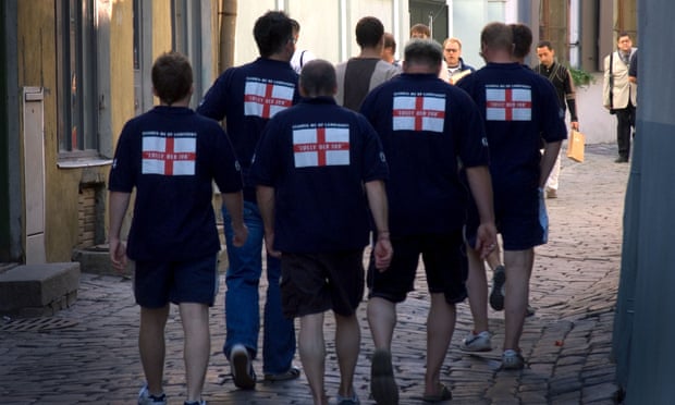 Stag group of British men in Prague