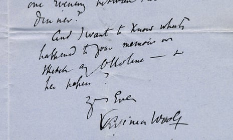 Woolf was ‘exposed to raids’ … the author’s letter to Philip Morrell, which is up for auction. 