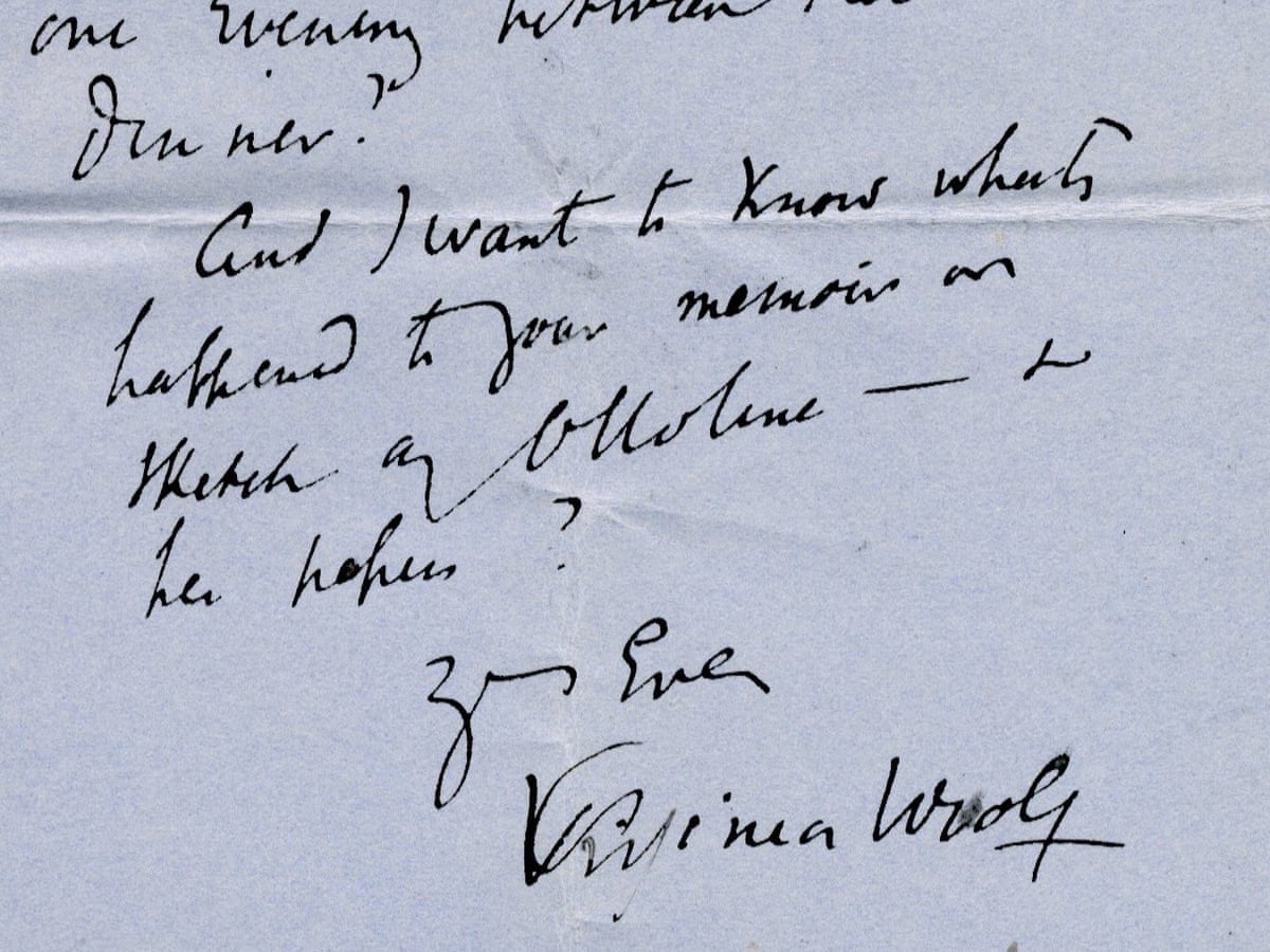 Virginia Woolf Letter Urging Friend To Go On Living Goes To Auction Books The Guardian Virginia Woolf Letter Urging Friend To Go On Living Goes To Auction Books The Guardian