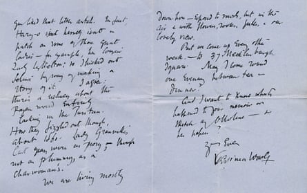 Pages two and three of Virginia Woolf’s three page letter to Philip Morrell, written in 1940.