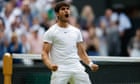 Carlos Alcaraz overcomes frustration to blast past Holger Rune and into last four