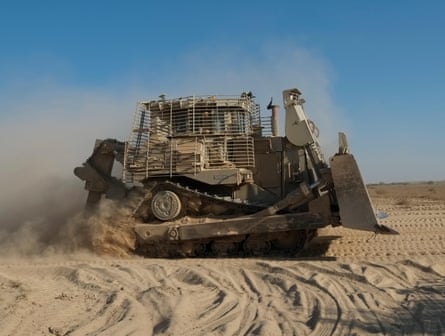 A D9 armoured bulldozer