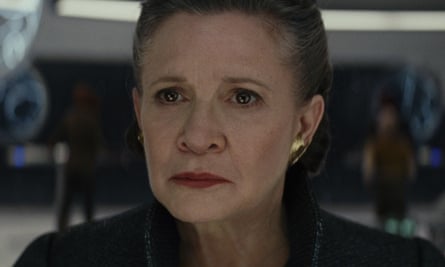 Not done yet … Carrie Fisher in The Last Jedi.